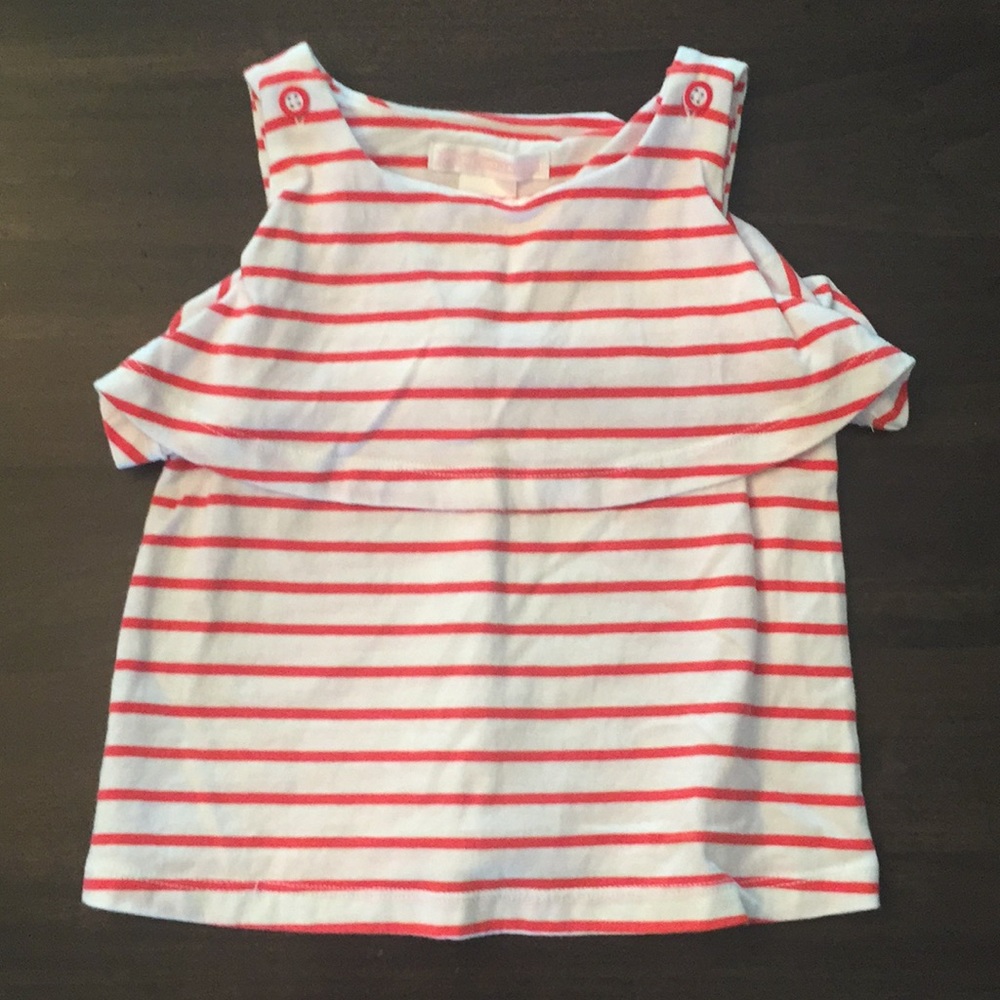 Janie and Jack tank shirt in red & white stripe